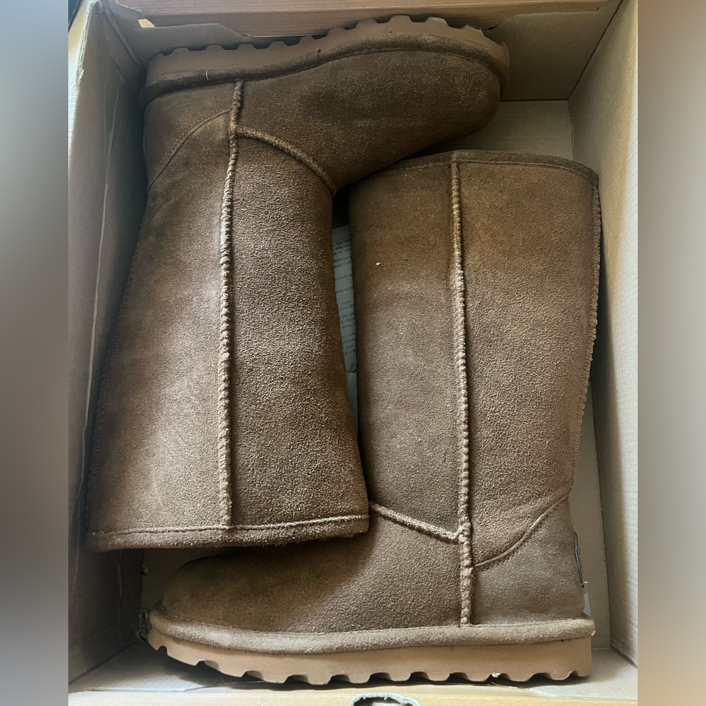 BEARPAW Chestnut Color Elle Style Tall Fur Women’s Boots